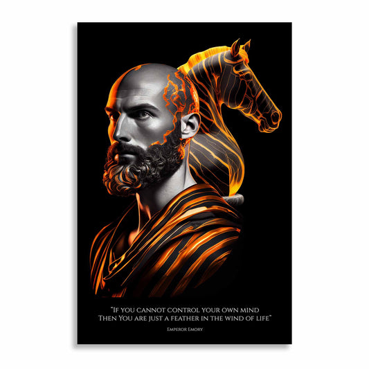 Stoic Emporium Canvas / M 40 x 60cm Stoic Emporium Canvas Emperor Emory stoic mindset, motivation quotes, motivational, stoicism, inspirational philosopher Epictetus, Seneca, Marcus Aurelius, Meditations, plexiglass painting, motivational art, canvas, glas schilderij